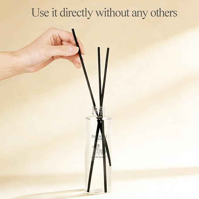 Chloefu LAN Morrocan Amber Scented Oil Diffuser Refill 6.76 fl oz Natural Essential Oil - Best for Home Bathroom Shelf Decor, 0% Alcohol, Unique Blend to Promote Sleep & Relieve Stress