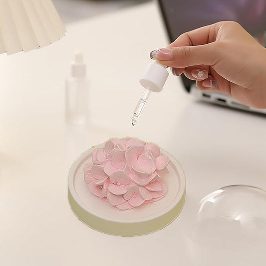 Essential Oil Passive Flower Diffuser -Non-Electric Peony Flower Porcelain Aromatherapy Diffusers for Small Mini Room, Desk Decorative, Bathroom (Pink, Hydrangea)