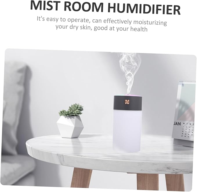 NUOBESTY Multipurpose USB Desktop Air Freshener Humidifier with Essential Oil Diffuser Portable Low-Noise Vehicle Aromatherapy Mist Maker for Bedroom Office Travel Moisturizing Dry Skin