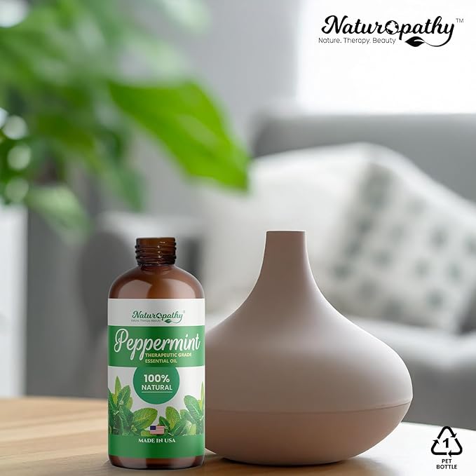 Naturopathy Peppermint Essential Oil, Therapeutic Grade, Premium Quality Perfect for Aromatherapy (16oz, Peppermint)
