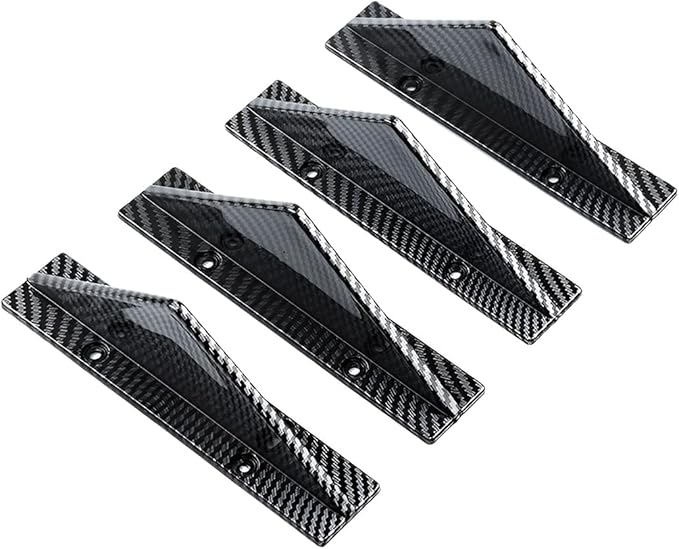 4pcs Car Rear Lower Bumper Wing Lip Diffuser, Anti-Crash Accessories Spoiler Shark Fin Protector, Rear Bumper Splitter Lip Wing with Screw, Universal Auto Decoration for Car SUV Truck