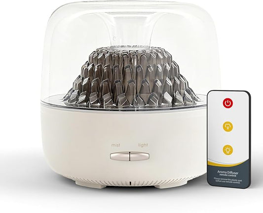 Essential Oil Diffuser for Home, Aromatherapy Volcano Aroma Diffusers & Ambient Light, 200ml Ultrasonic Cool Mist Spray, Air Fragrance for Home Office, Small Room, Bedroom, Auto-Off, White