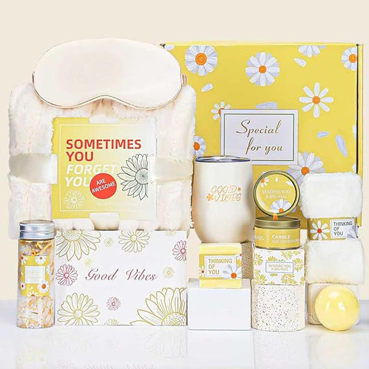 Self Care Gift Basket: Luxury Spa Box for Ultimate Relaxation | Perfect Birthday or Get Well Soon Care Package for Her, Women, Wife, Sister, Teen Girls