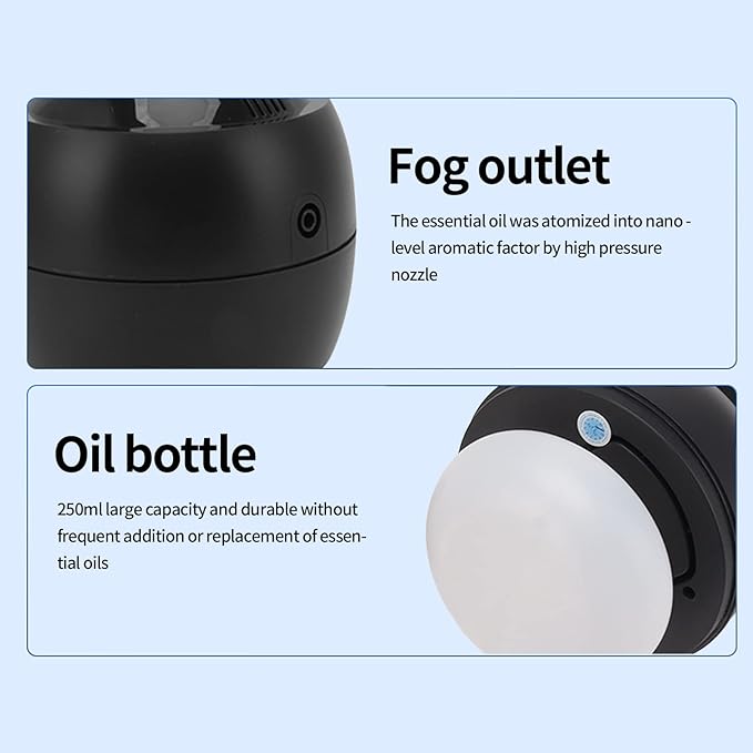 Aromatherapy Essential Oil Diffuser, Ceiling Mounted BT Aromatherapy Humidifier, Electric Scent Diffuser for Home, Hotel Lobby, Large Room (Black)