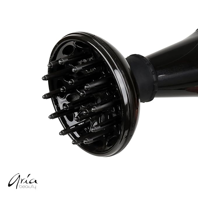 Aria Beauty Blow Dryer Diffuser - Attachment for Curly and Wavy Hair Types - Durable High-Temperature Resistant Plastic - Fits Most Blow Dryers - 1 pc