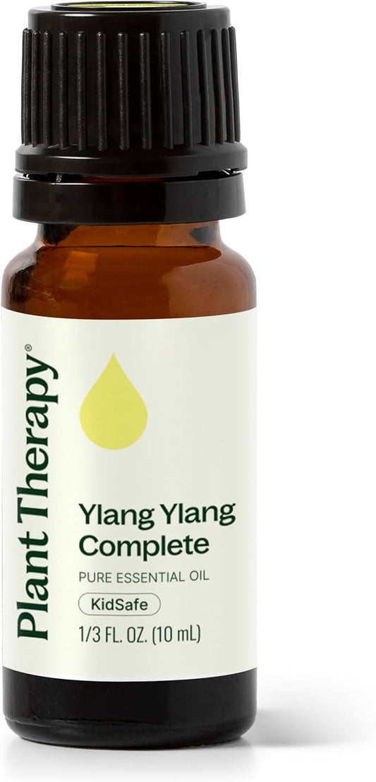 Plant Therapy Ylang Ylang Complete Essential Oil, 10 mL (1/3 oz), 100% Pure and Undiluted, Natural Aromatherapy, for Essential Oil Diffusers and DIY Skin Care
