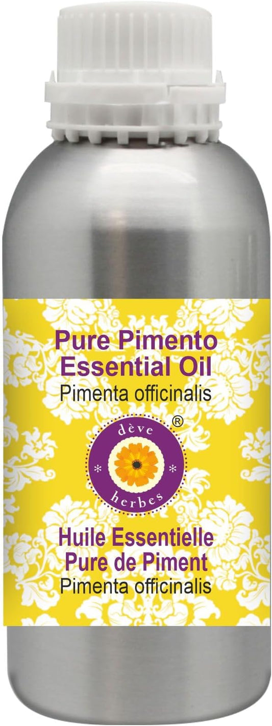 Deve Herbes Pure Pimento Essential Oil (Pimenta officinalis) Steam Distilled 1250ml (42 oz)