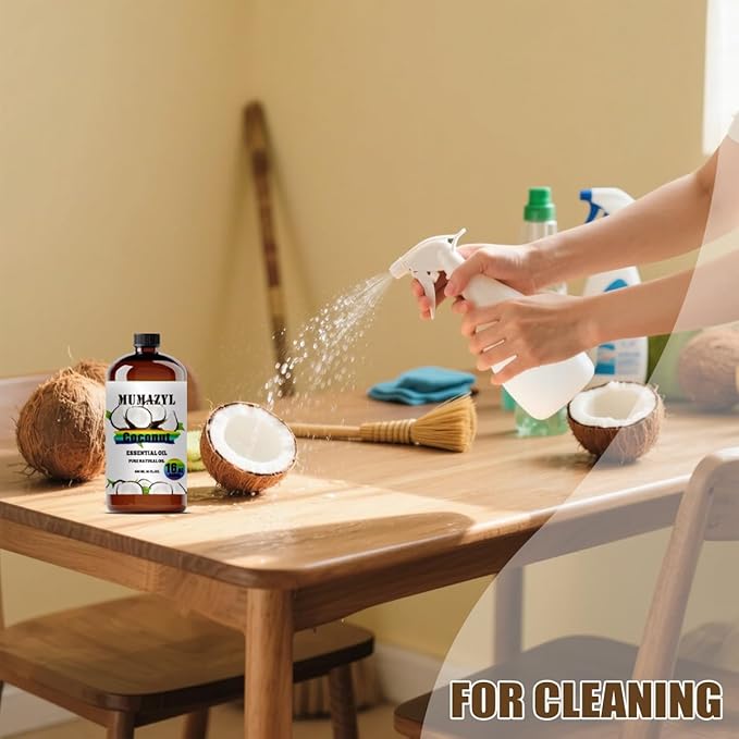 Coconut Essential Oil, Coconut Oil 16 Fl Oz 480ML for Diffuser Humidifier Yoga Cleaning DIY Candle Soap Making MUMAZYL Essential Oils