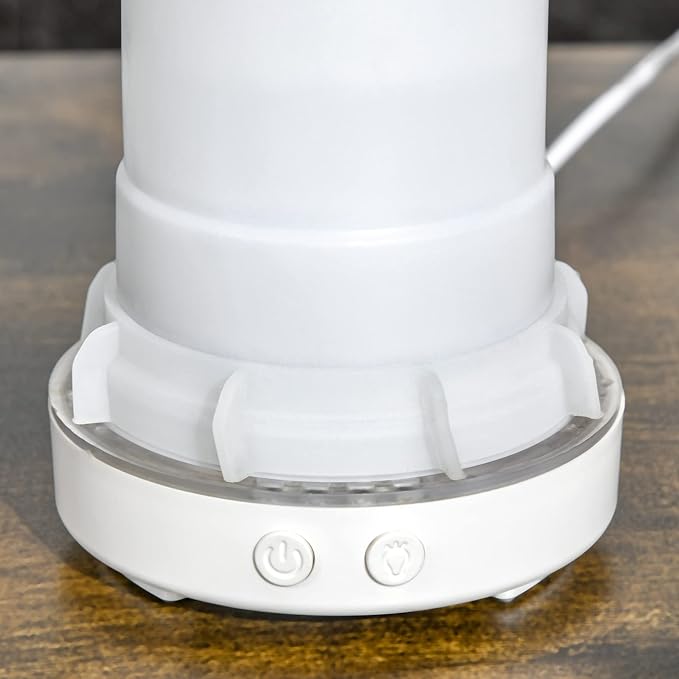 HOMCOM 100ml Ultrasonic Aromatherapy Diffuser, Essential Oils Humidifier with Ceramic Cover, 7 Colors LED Lights, Timer, Waterless Auto-Off for Home and Office, White