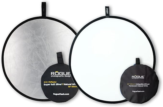 Rogue 32" Silver Reflector + Rogue 32" Diffuser