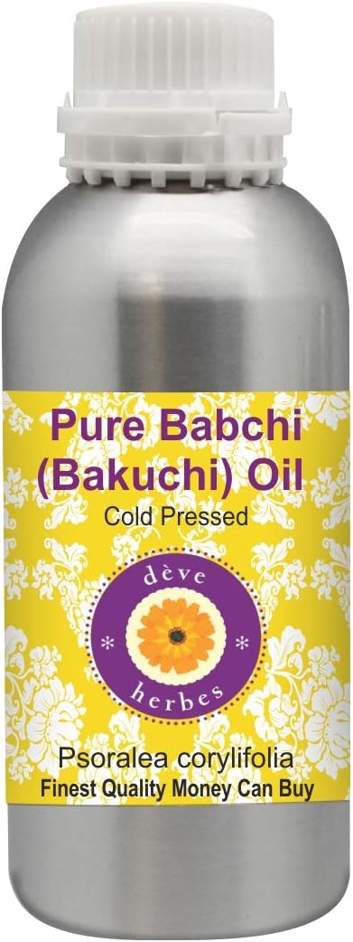 dève herbes Babchi (Bakuchi) Oil (Psoralea corylifolia) | Cold Pressed | Pure | Natural | for Diluting Essential Oils | for Skin & Massage | Non-Sticky | Lightweight | Unisex | 300ml (10 oz)