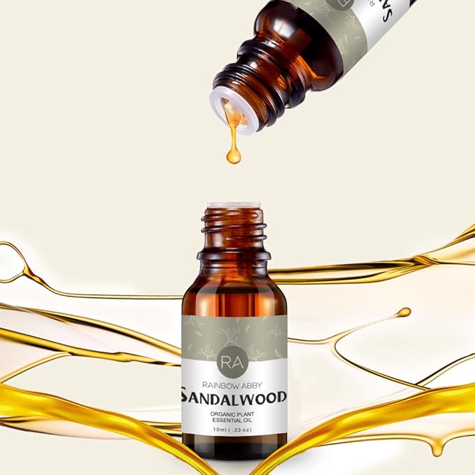 Sandalwood Essential Oil, 100% Pure Natural Aroma Sandalwood Oil for Diffuser (10ML)