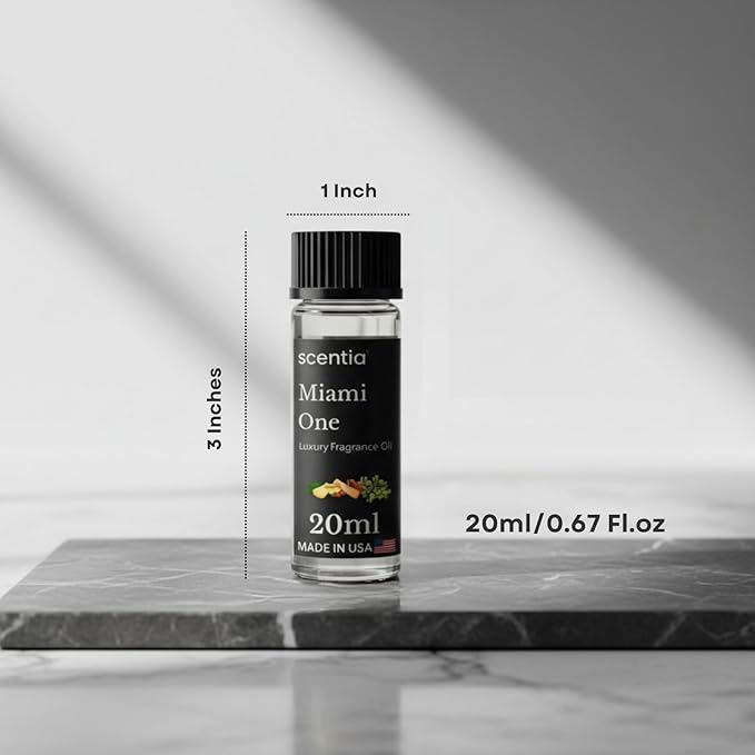 Scentia Hotel Essential Oils 3-Pack - Miami One, Coastal & W Bliss Luxury Aromatherapy Diffuser Oils - 3x20ml