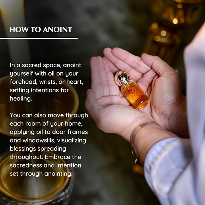Rose of Sharon Anointing Oil 9ml (0.3 fl oz.)| Blessings from The Holy Lands | Blessed from Jerusalem | Biblical Spices | Christian Gifts | Holy Oil for Prayer and Protection