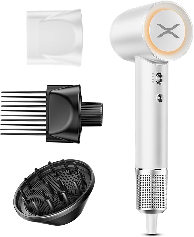 Hair Dryer,150000 RPM High-Speed Blow Dryer 500 Millions Negative Ionic Care Hair Dryer for Fast Drying, 51dB Low Noise Thermo-Control Hairdryer Nozzle for Children,Women,Men