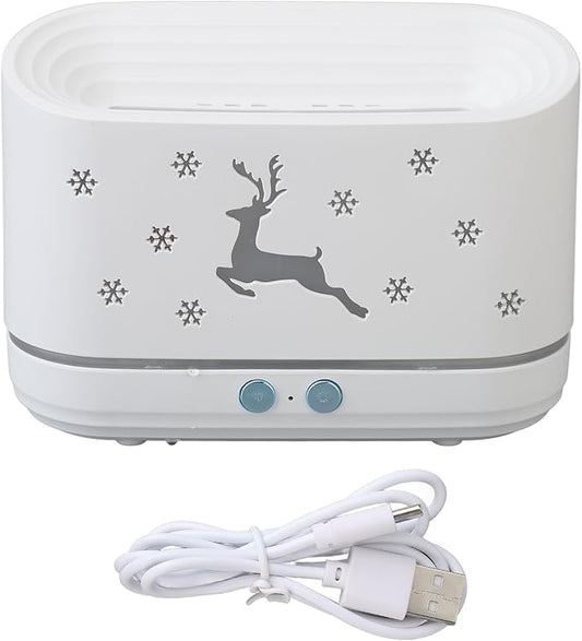 Flame Pattern Air Diffuser Humidifier, Large 300ml Capacity Quiet Mist Maker with Dual Spray Modes, Flame Effect Essential Oil Diffuser for Home Office Bedroom