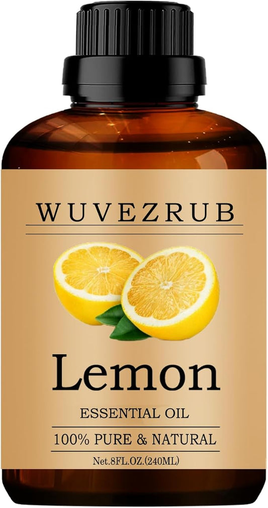 Lemon Essential Oil, 240ML Pure and Natural for Aromatherapy Diffuser - 8 Fl Oz