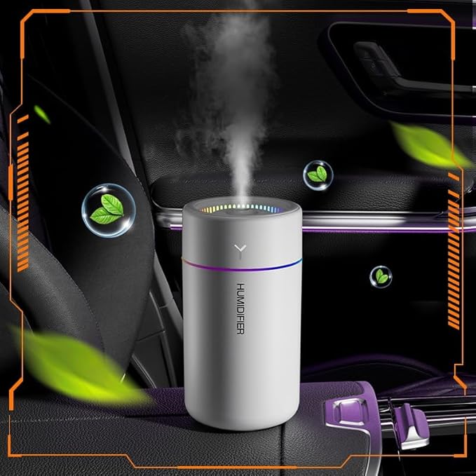 Mini Humidifier, USB Personal Desktop Humidifier for RV, Office, Bedroom etc. Auto Shut-Off, 2 Mist Modes, Super Quiet - (White)