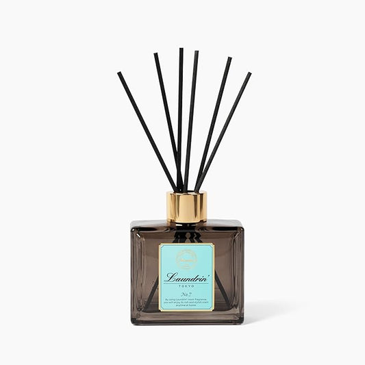 Laundrin Room Diffuser for Home - Scent Diffuser Room Freshener and Shelf Decor - Elegant Home Fragrance, Ideal Reed Diffusers for Office, and Living Area - 80ml, No. 7
