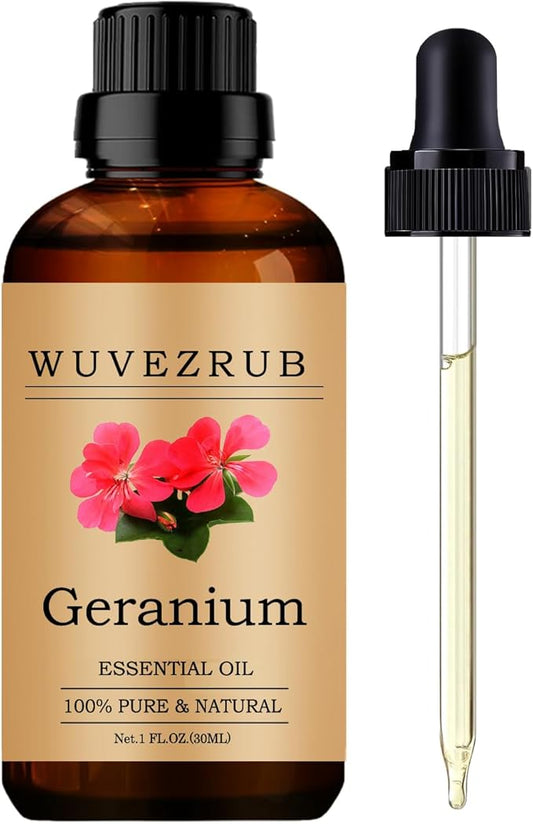Geranium Essential Oils, 30ML Pure and Natural Essential Oil for Aromatherapy Diffuser - Geranium /1 Fl Oz