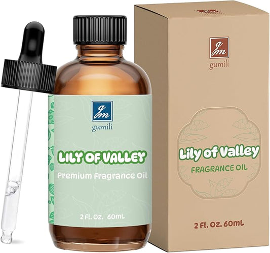 GM Gumili Lily of Valley Fragrance Oil for Skin, Hair, Body & Face, Perfume, Diffuser, Aromatherapy & Massage - 2 Fl Oz