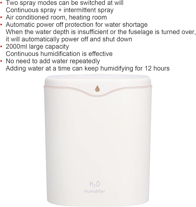 FLEXMAN Double Spray Aroma Diffuser, 2L USB Powered Silent Air Humidifier for Home Bedroom Office