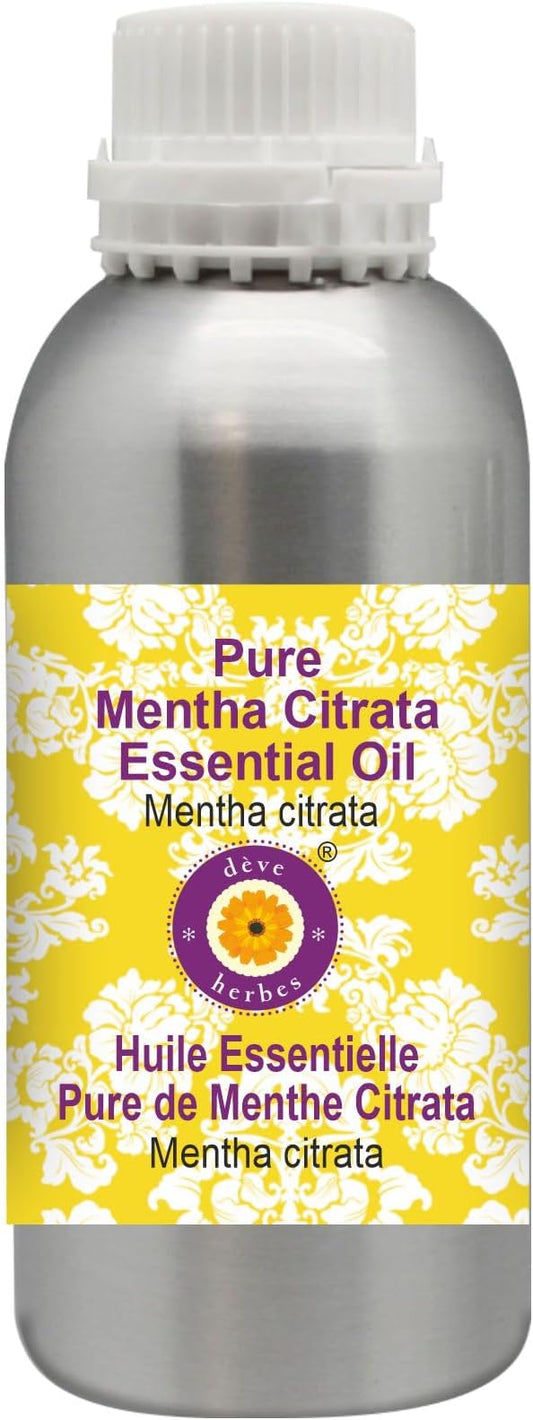 Deve Herbes Pure Mentha Citrata Essential Oil (Mentha citrata) Steam Distilled 300ml (10 oz)