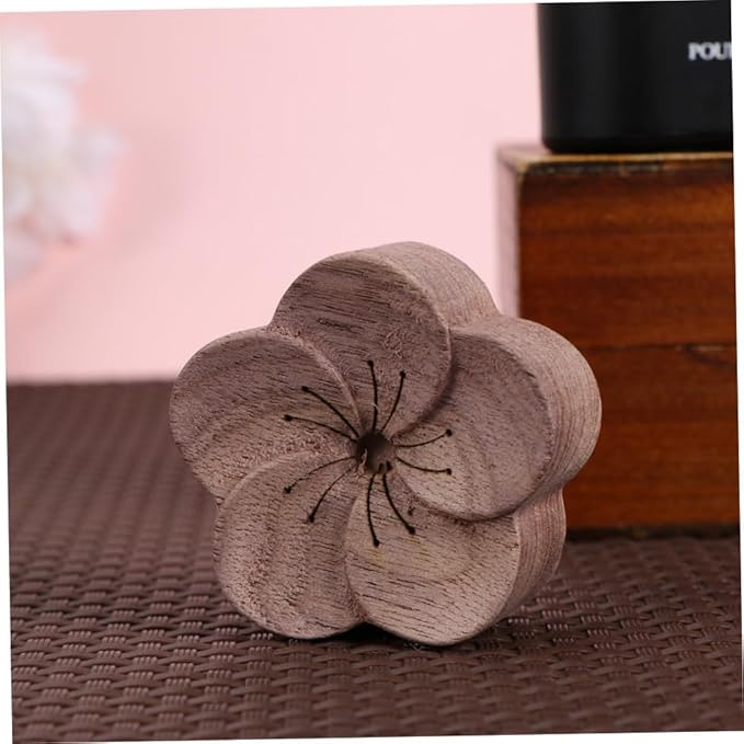 Essential Oil Wood Diffuser Plum Blossom Aromatherapy Diffuser Wood for Home Office Bedroom Sleep with Natural Black Walnut
