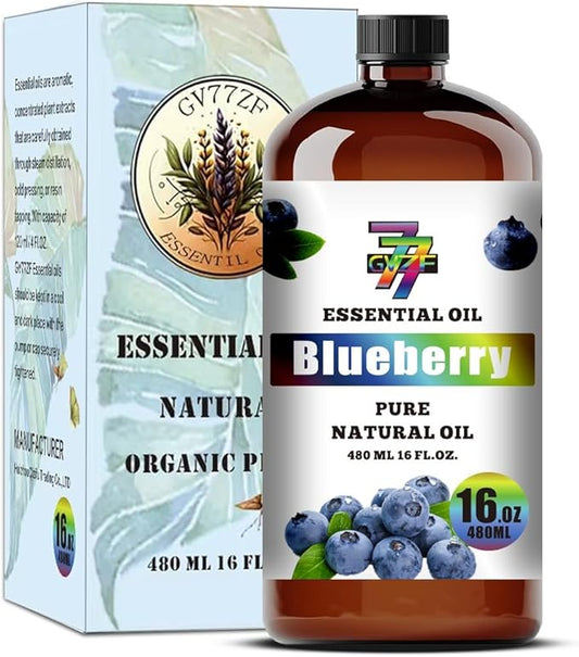Blueberry Essential Oil - GV77ZF Blueberry Oils for Diffusers, Humidifiers, DIY Candles, Soap, Cleaning, Home, Office, Yoga, Massage, Gifts - 16 fl oz (480 ml)