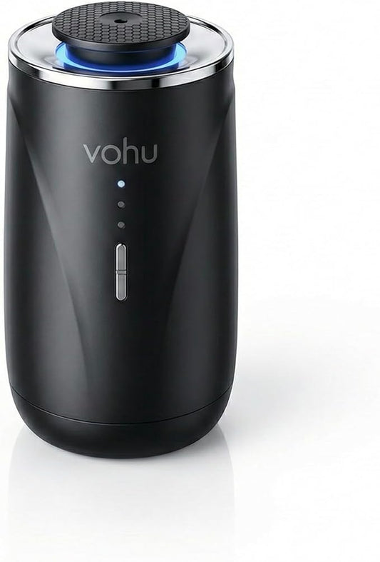 Smart Scent Diffuser – 2-in-1 for Car & Home, Waterless Essential Oil Air Freshener, Auto-On/Off Vibration Sensor, Quiet, USB-C Rechargeable, 2000mAh Battery