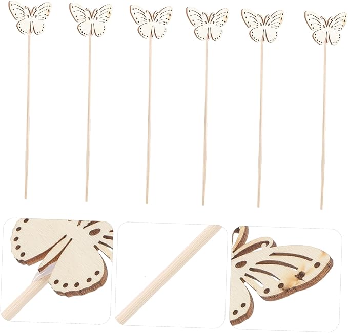 VICASKY 10pcs Butterfly Shaped Diffuser Sticks for Aromatherapy Desk and Bathroom Diffusers Decorative Fragrance Reeds for Home Office Spa and Wedding Settings