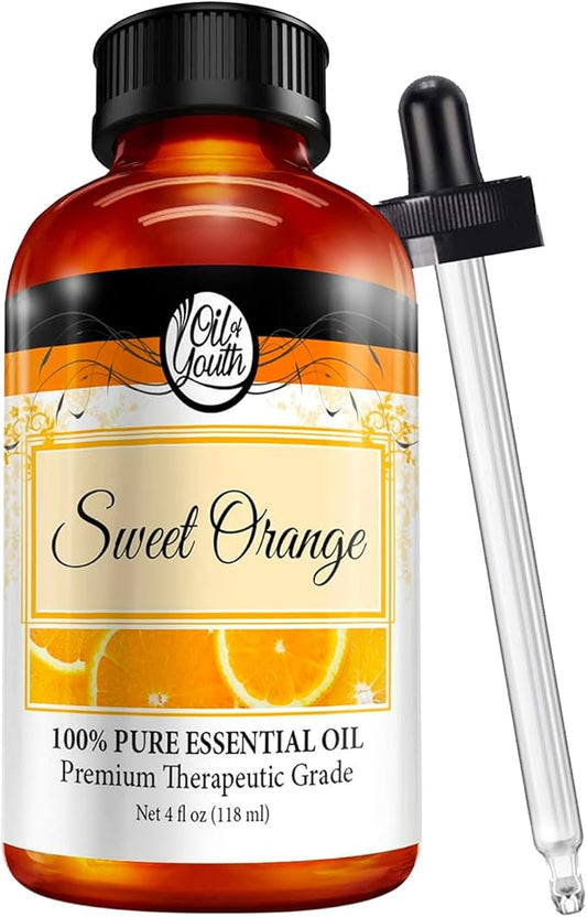 Oil of Youth Essential Oils 4oz - Orange (Sweet) Essential Oil - 4 Fluid Ounces