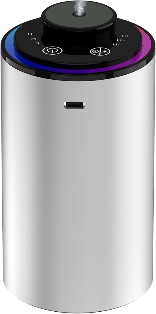 Waterless Essential Oil Diffuser, Portable Aromatherapy Diffuser,3 Countdown Timers & 3 Mist Levels for Home, Room, Car, Office