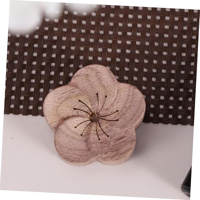 MAGICLULU Wood Essential Oil Diffuser Aromatherapy Plum Blossom Design Black Walnut Aroma Diffuser for Home Office Bedroom Sleep