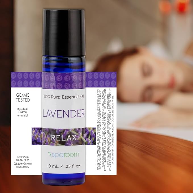SpaRoom Aromatherapy 100% Pure Essential Oils for Diffusers and Air Freshners, Relax Lavender, 10 mL