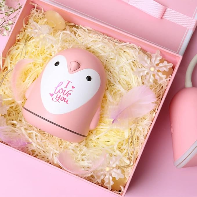 Aromatherapy Essential Oil humidifier Portable Cute Penguin 220ml Essential Oil Diffuser,Automatically Turn Off The USB Night Light,Suitable for Study,Bedroom and Office。