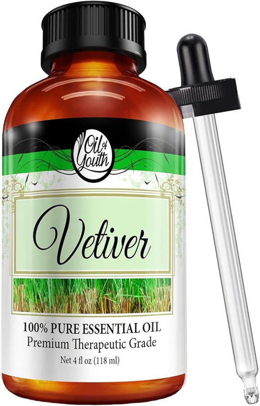 Oil of Youth 4 fl oz, Pure Vetiver Essential Oil