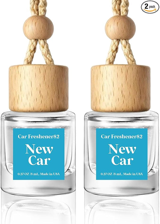 HoogaLife Car Air Freshener Diffuser 2 Pack Hanging Air Freshener - New Car Fragrance Oil Air Diffuser for Automobile, 45+ Days Long Lasting Fragrance Made in USA (N82)