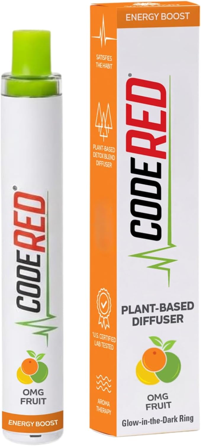 Code Red V-Aid OMG Fruit Herbal Stick - Portable Herbal Stick with Ginseng, Guarana, Ginkgo Biloba and Essential_Oil - Companion for Daily Routines (1 Count)