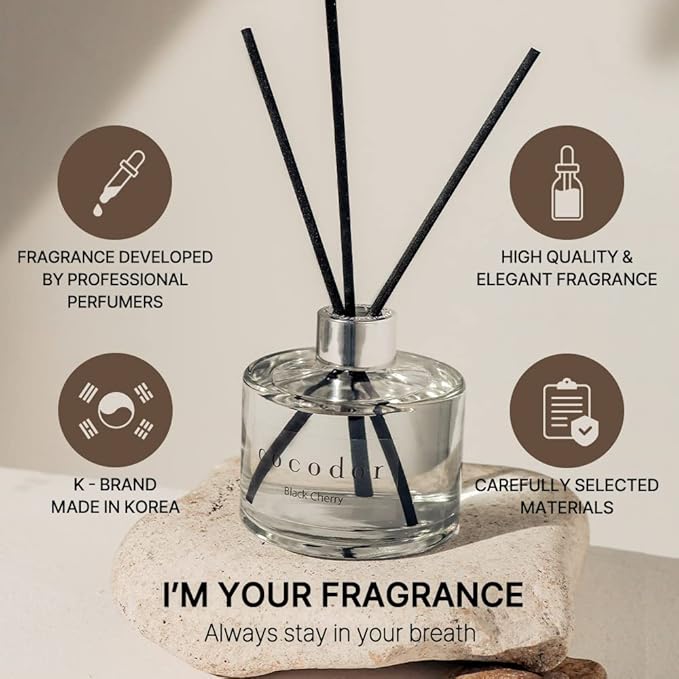 COCODOR Signature Reed Diffuser Set/La Tulip Garden / 6.7oz /1 Pack/Home Fragrance Diffuser, Oil Scent Diffuser for Bathroom Shelf Decor