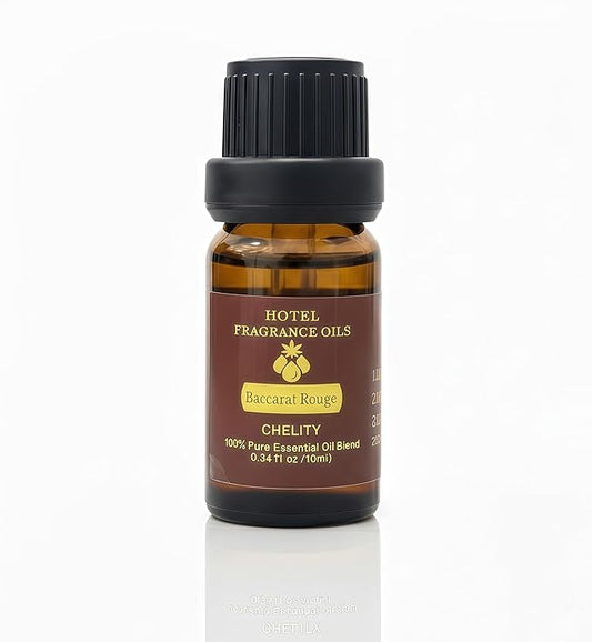 Hotel Diffuser Oil Essential Oils Set, Inspired by Luxury 5-Star Hotel, Baccarat Rouge, Dream On, Dubai, My Way, Santal, Fragrance Oil Set (10(ML), Baccarat Rouge)
