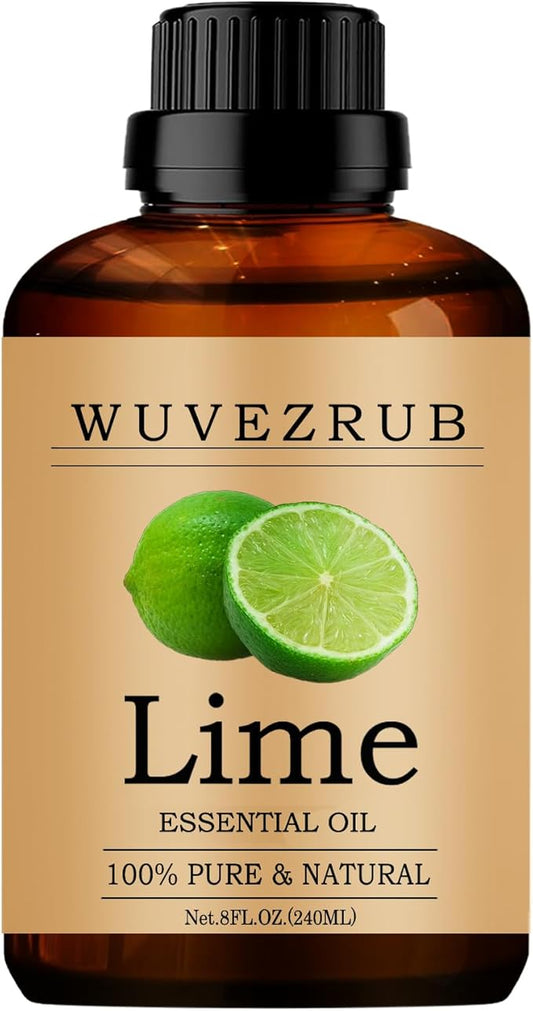 Lime Essential Oil, Pure and Natural - 240ML / 8 Fl Oz for Aromatherapy Diffuser