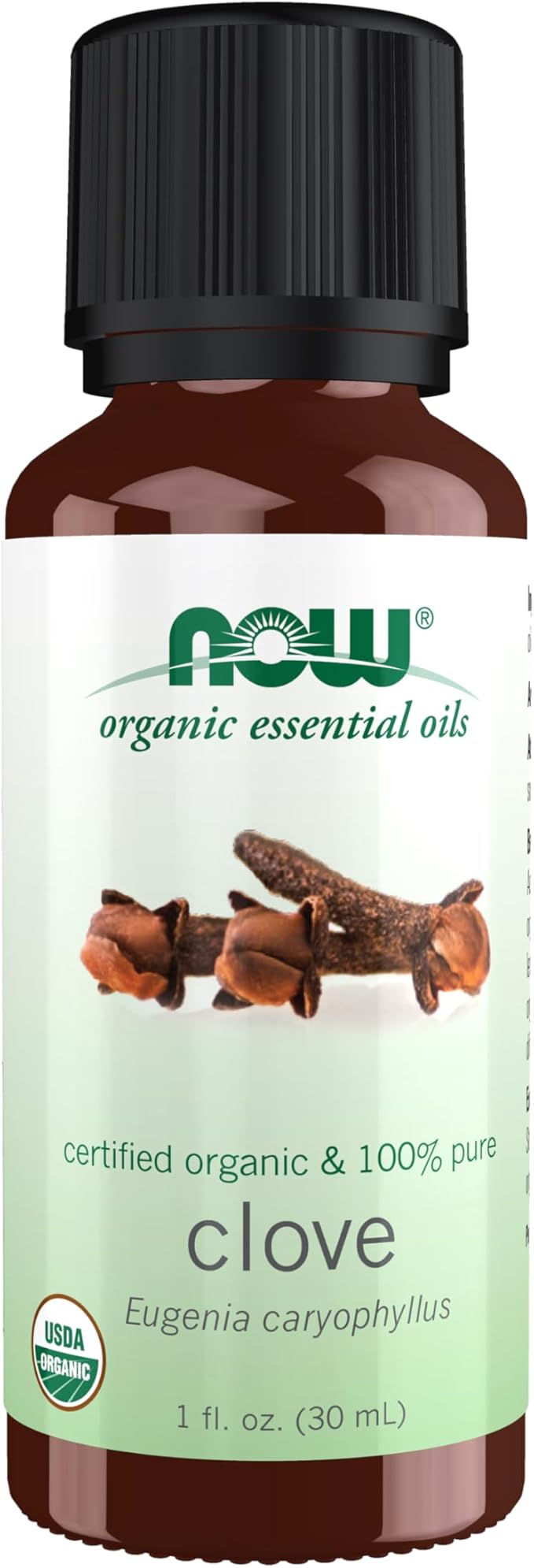 NOW Essential Oils, Organic Clove Oil, Balancing Aromatherapy Scent, Steam Distilled, 100% Pure, Vegan, Child Resistant Cap, 1-Ounce
