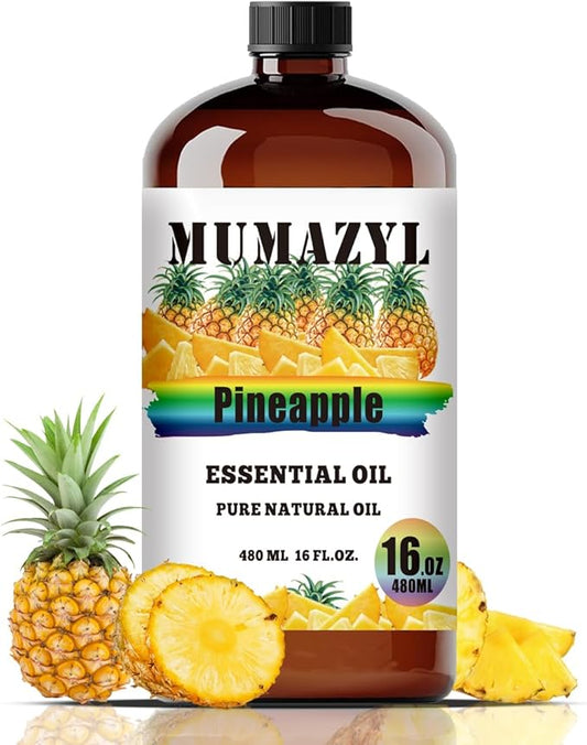 Pineapple Essential Oil, Pineapple Oil 16 Fl Oz 480ML for Diffuser Humidifier Yoga Cleaning DIY Candle Soap Making MUMAZYL Essential Oils