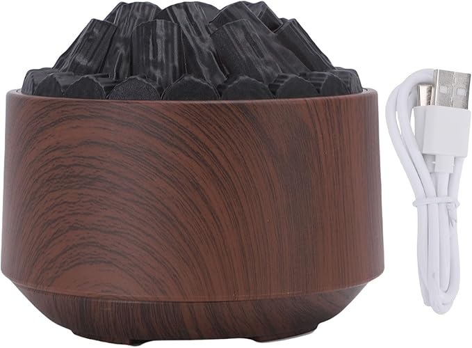 Zerodis Diffusers for Essential Oils Diffusers Powered Mini Humidifier with Mystical/Fantasy Effect Dual Mist Modes and Super Quiet Operation Under 35dB for Home Bedroom Office (Dark Wood Grain)
