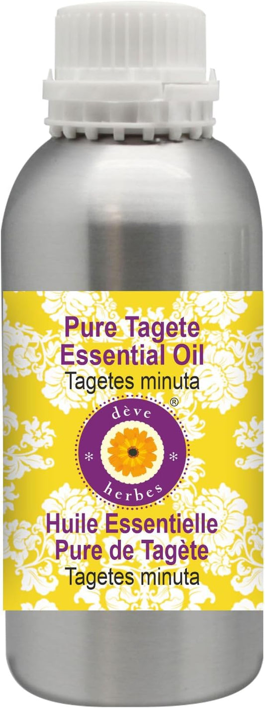 Deve Herbes Pure Tagete Essential Oil (Tagetes minuta) Steam Distilled 1250ml (42 oz)