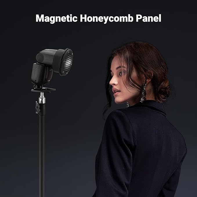 NEEWER Flash Honeycomb Grid, Magnetic Speedlite Flash Light Shaper Compatible with Godox V1/V1 PRO V850III/860II NEEWER NW620 NW700 NW760 Z880 Z760 Z1 Z2, Adapter Rings Not Included, CRS15