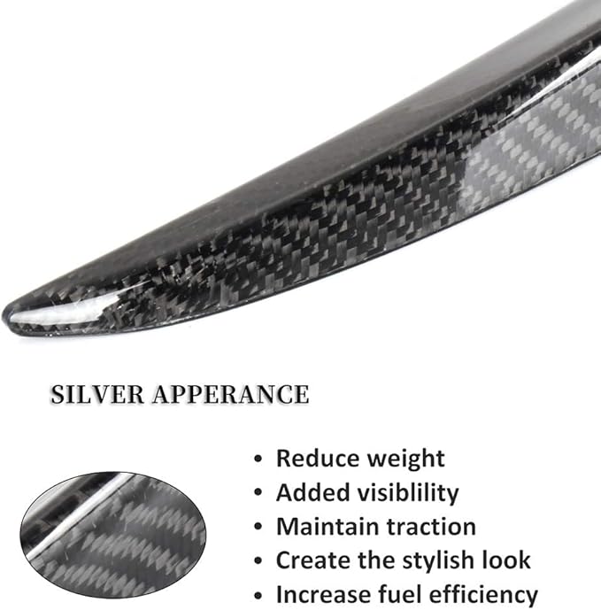 SCITOO Glossy Black Stickers Spoiler Wing Body Kit Compatible with 2011-2016 for BMW F10 5 Series Sedan Rear Trunk Spoiler Wing Splitter Chin Exterior Diffuser