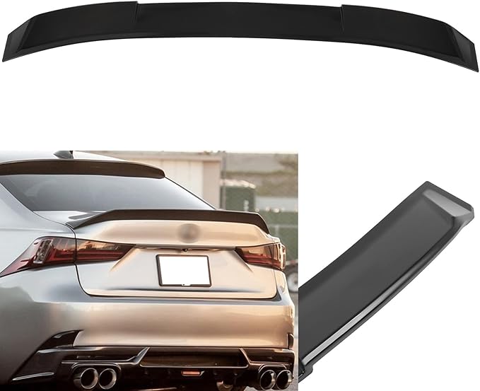 SCITOO Glossy Black Stickers Roof Spoiler Body Kit Compatible with 2014-2019 for Lexus IS250 IS350 IS200t IS300 Rear Window Roof Spoiler Splitter Chin Exterior Diffuser
