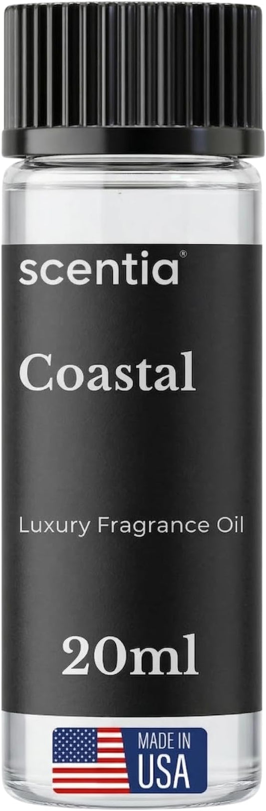 Scentia Coastal (Cabana) Aromatherapy Oil for Diffuser – Hotel Scent Inspired by 5-Star Spa – 20 mL – Jasmine, Bergamot & Sea Breeze Natural Fragrance Oil for Waterless & Cold Air Diffusers